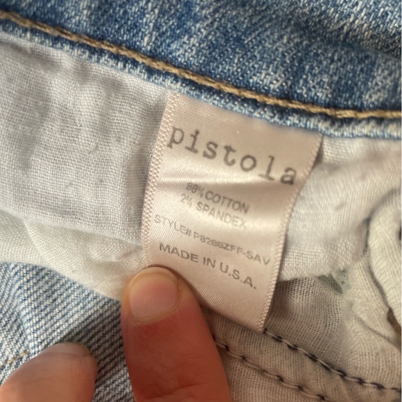 Pistola Stayin Alive ombré hem crop jeans, size 25 - Picture 5 of 8